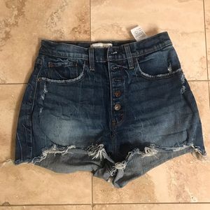 NWOT Abercrombie high waisted denim shorts
